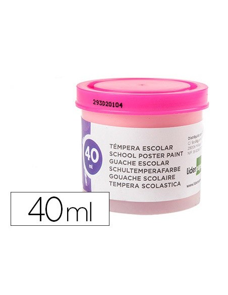 TEMPERA LIDERPAPEL ESCOLAR 40 ML ROSA