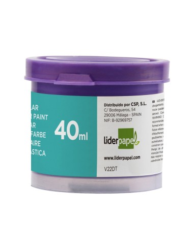 TEMPERA LIDERPAPEL ESCOLAR 40 ML VIOLETA