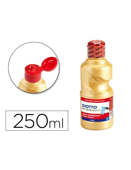 TEMPERA LIQUIDA GIOTTO ESCOLAR 250 ML METALIZADA ORO