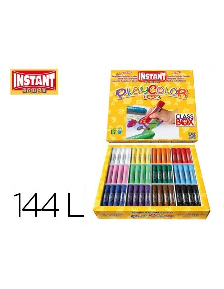 TEMPERA SOLIDA BARRA INSTANT CAJA 144 UDS.12 COL.SURT.10901