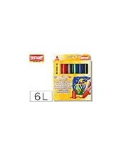 TEMPERA SOLIDA EN BARRA INSTANT POCKET ESCOLAR CAJA 6 COL.SURTIDOS 2