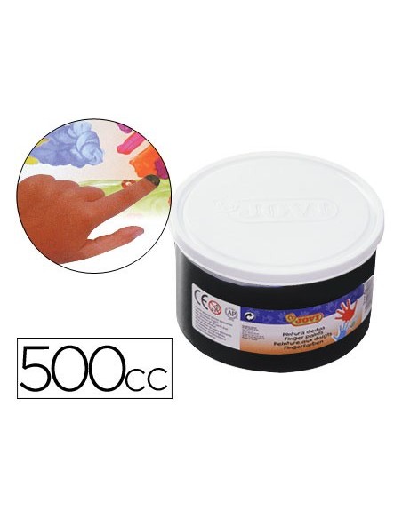 PINTURA A DEDOS JOVI 500 CC NEGRO