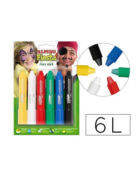 BARRA MAQUILLAJE FACE STICK 6 COLORES SURTIDOS