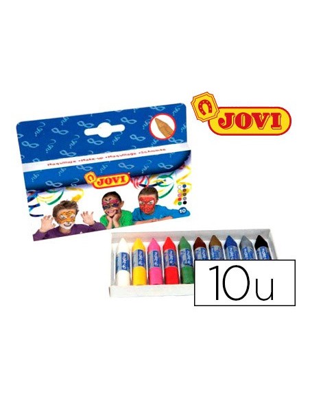 BARRA MAQUILLAJE JOVI CAJA 10 COLORES SURTIDOS