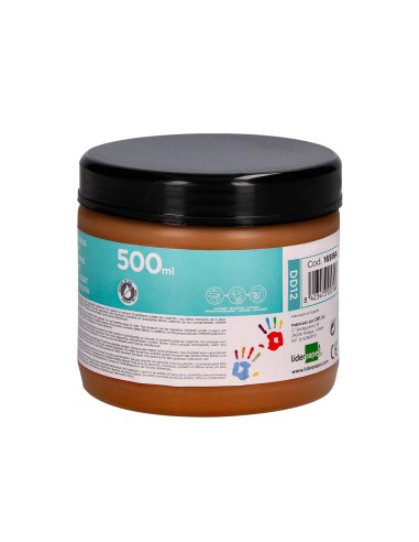 PINTURA DEDOS  MARRON TARRINA 500 CC