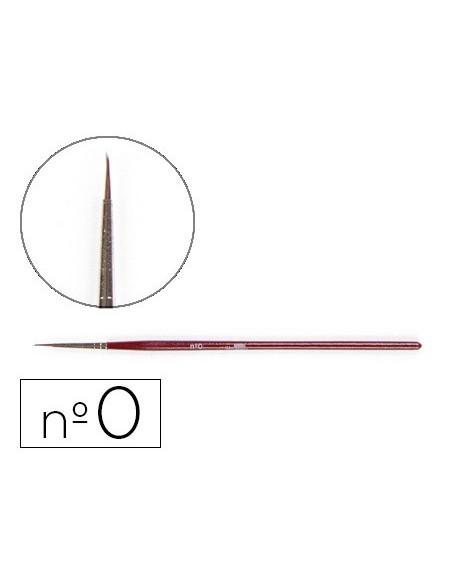 PINCELES ACUARELA Nº 0 VIROLA CROMADA PELO ENGOMADO