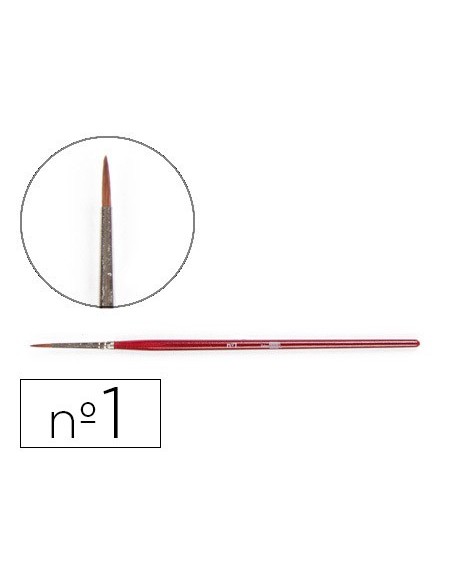 PINCELES ACUARELA Nº1 VIROLA CROMADA PELO ENGOMADO