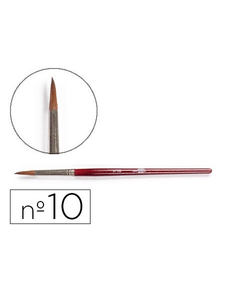 PINCELES ACUARELA Nº 10 VIROLA CROMADA PELO ENGOMADO