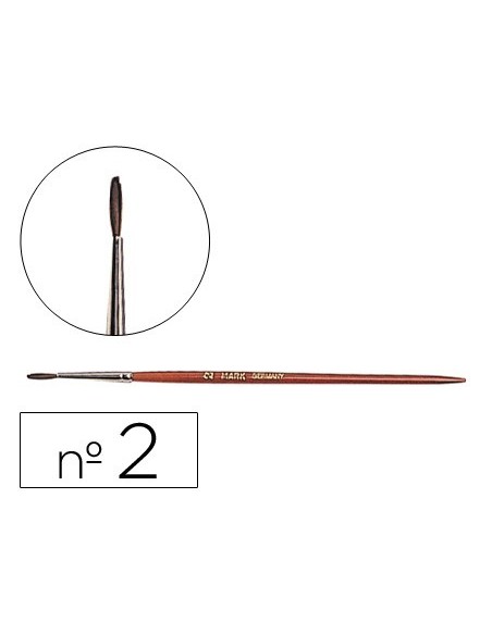 PINCELES ACUARELA Nº2 VIROLA CROMADA PELO ENGOMADO