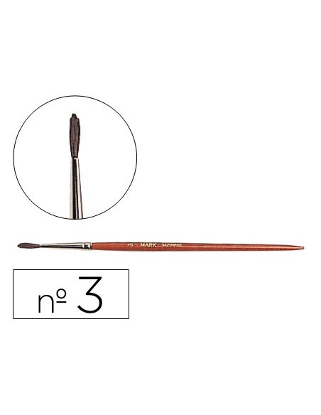 PINCELES ACUARELA Nº3 VIROLA CROMADA PELO ENGOMADO