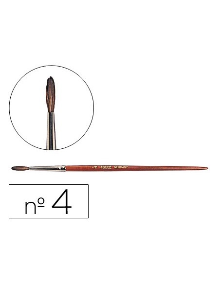 PINCELES ACUARELA Nº 4 VIROLA CROMADA PELO ENGOMADO