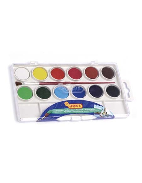 ACUARELA JOVI 12 COL.ESTUCHE PLASTICO