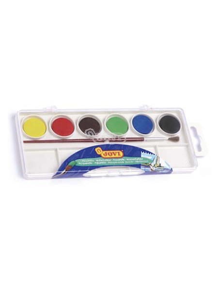 ACUARELA JOVI 6 COL.ESTUCHE PLASTICO