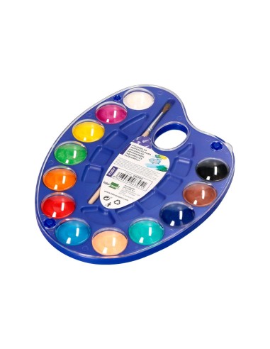 ACUARELA12 PINCEL DEPOSITO INCLUYE PALETA PLASTICO