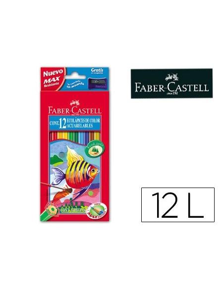 LAPICES COL.FABER-CASTELL ACUARELABLES C/ 12 SURT.