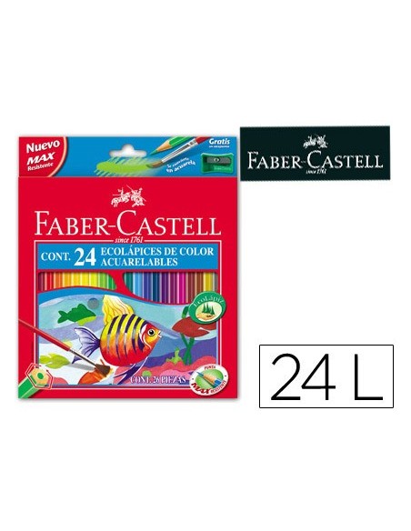 LAPICES COL.FABER-CASTELL ACUARELABLES C/ 24 SURT.