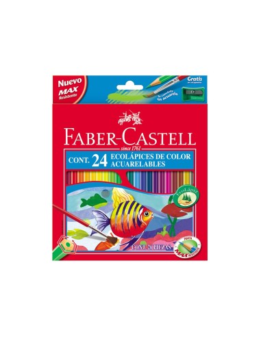 LAPICES COL.FABER-CASTELL ACUARELABLES C/ 24 SURT.