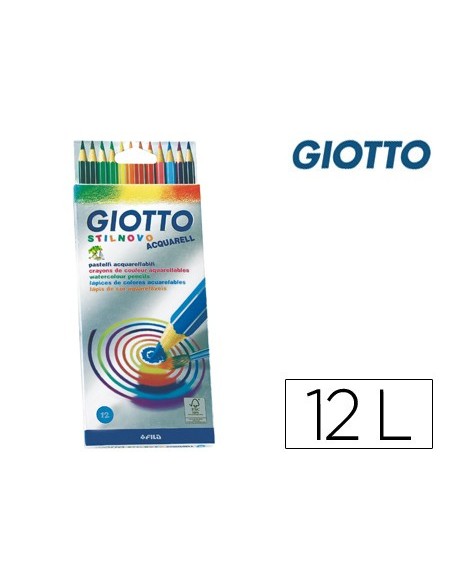 LAPICES DE COLORES GIOTTO STILNOVO ACUARELABLES CAJA DE 12 COLORES