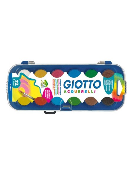 ACUARELA GIOTTO 12 COLORES ESTUCHE DE PLASTICO