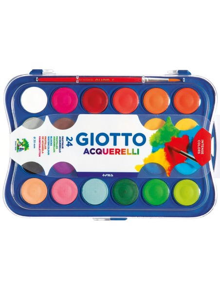 ACUARELA GIOTTO 24 COLORES ESTUCHE DE PLASTICO