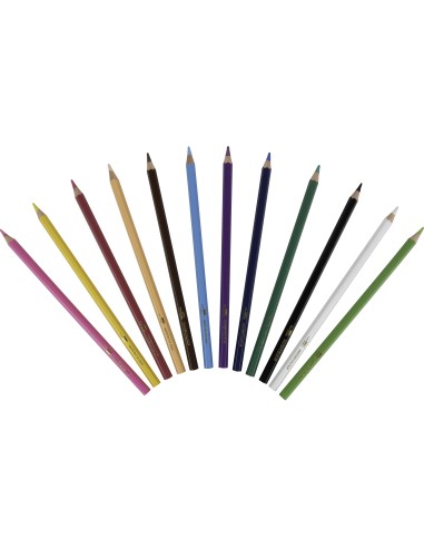 LAPICES DE COLORES ACUARELABLES LIDERPAPEL CAJA DE 12 COLORES LC09