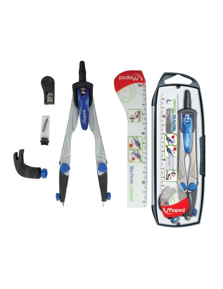 COMPAS MAPED 538700 C/ADAPTADOR UNIVERSAL ESTUCHE MINAS Y AFILAMINAS