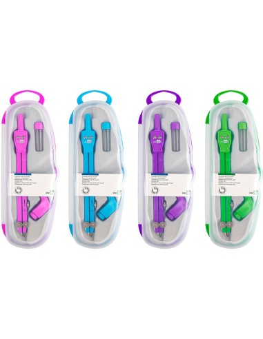 COMPAS LIDERPAPEL ARTICULADO CON ADAPTADOR UNIVERSAL COLOR MP17