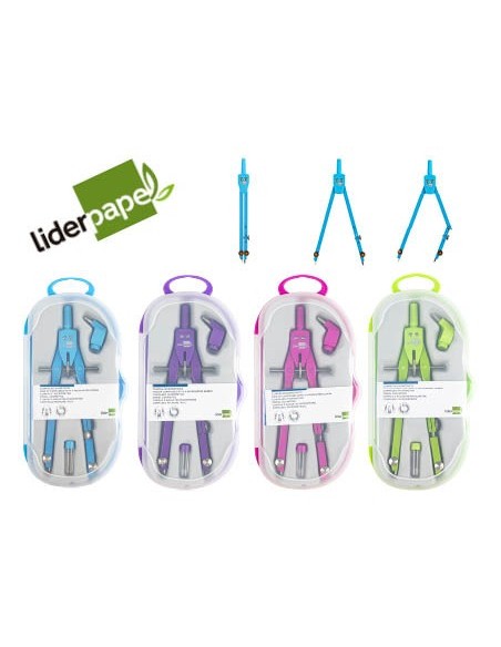 COMPAS LIDERPAPEL MICROMETRICO CON ADAPTADOR COLOR MP18