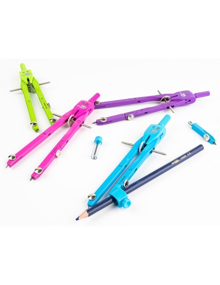 COMPAS LIDERPAPEL MICROMETRICO CON ADAPTADOR COLOR MP18