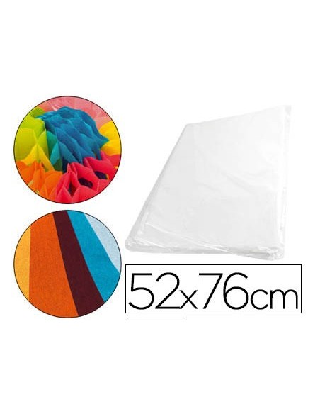 PAPEL SEDA 52X76 CM 18 GR BLANCO PAQUETE 500 H.