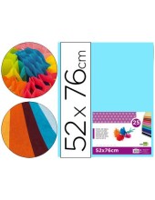 PAPEL SEDA CELESTE 52X76 CM 18 GR PAQUETE 25 H.