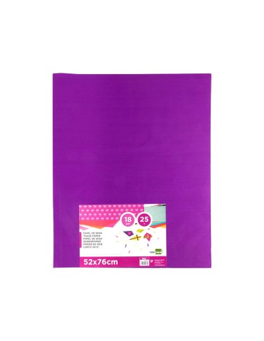 PAPEL SEDA VIOLETA 52X76 CM 18 GR PAQUETE 25 H.