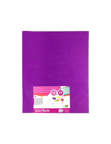 PAPEL SEDA VIOLETA 52X76 CM 18 GR PAQUETE 25 H.