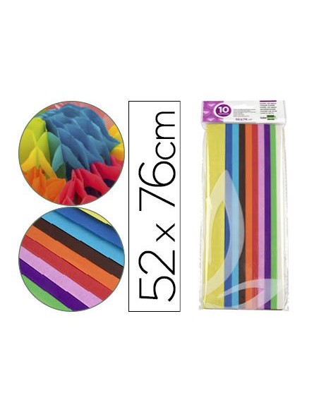 PAPEL SEDA 52X76 CMCOL.SURT. BOLSA 1OH