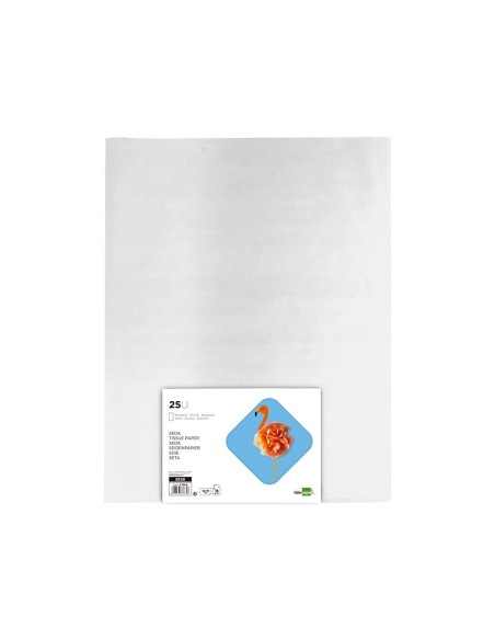 PAPEL SEDA BLANCO 52X76 CM 18 GR PAQUETE 25 H.
