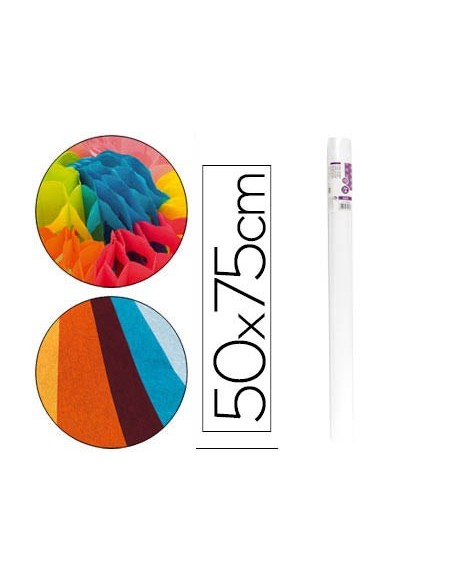 PAPEL SEDA LIDERPAPEL BLANCO 17G/M2 ROLLO 24 HOJAS 50X75CM