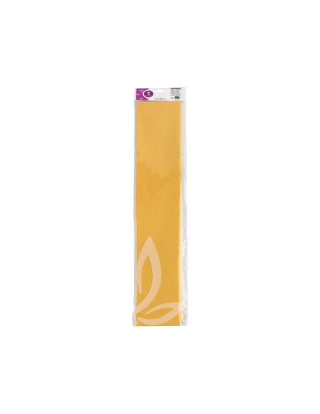 PAPEL CRESPON 0.50 X 2.50 MT AMARILLO ORO ENCELOFANADO