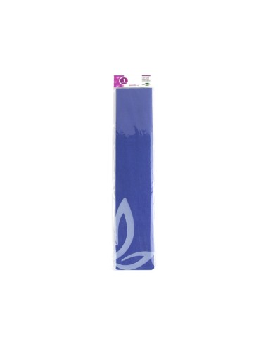 PAPEL CRESPON 0.50 X 2.50 MT AZUL FUERTE ENCELOFANADO