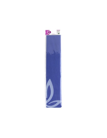 PAPEL CRESPON 0.50 X 2.50 MT AZUL FUERTE ENCELOFANADO