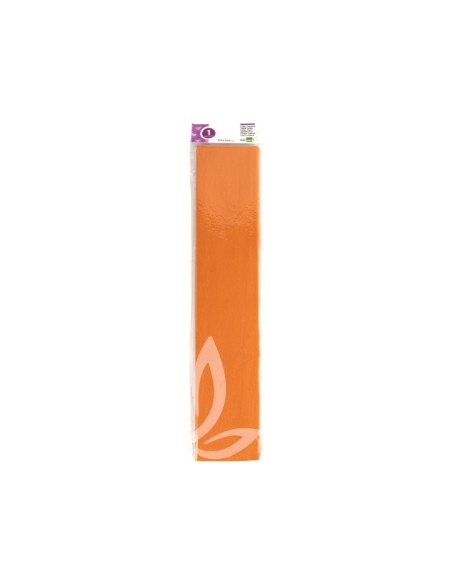 PAPEL CRESPON 0.50 X 2.50 MT NARANJA CLARO ENCELOFANADO