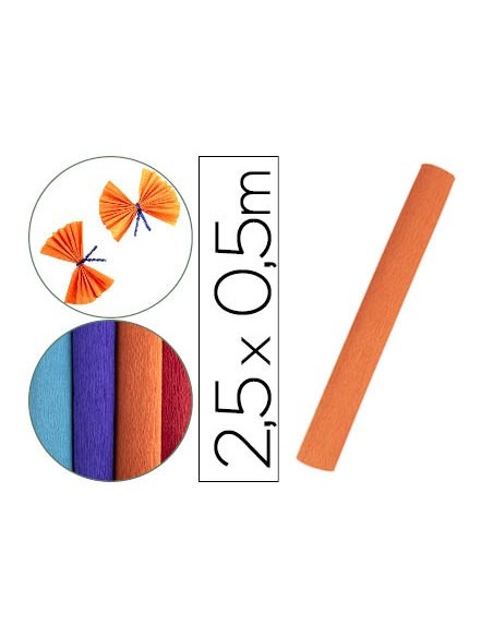 PAPEL CRESPON FLORISTERIA 50 CM X 2,5 M 85G/M2 NJ.CP35