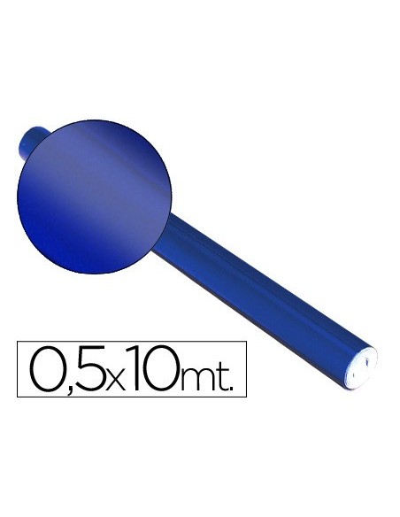 PAPEL METALIZADO AZUL ROLLO 0,5 X 10 MT