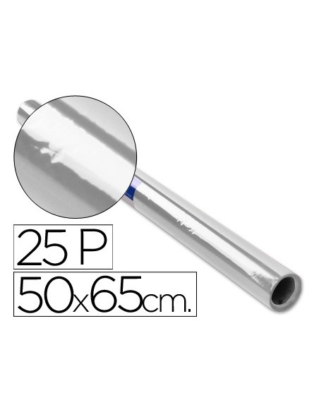 PAPEL CELOFAN ROLLO TREPADO INCOLORO 25 H.50X65 CM