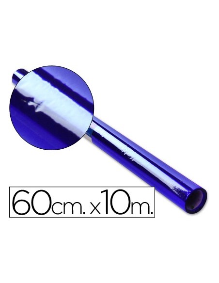 PAPEL CELOFAN ROLLO AZUL 0,60 X 10 MT