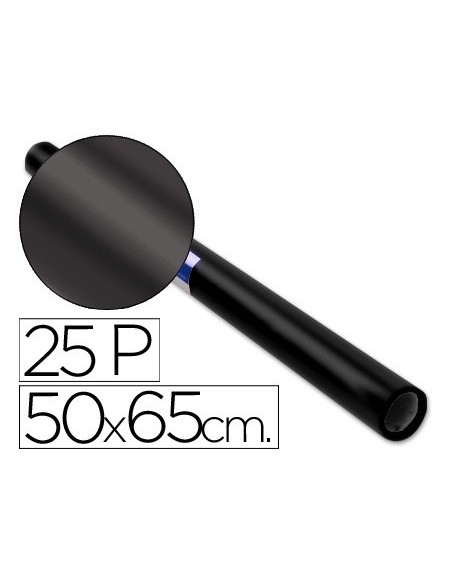 PAPEL CHAROL ROLLO NEGRO 25 H.50X65 CM