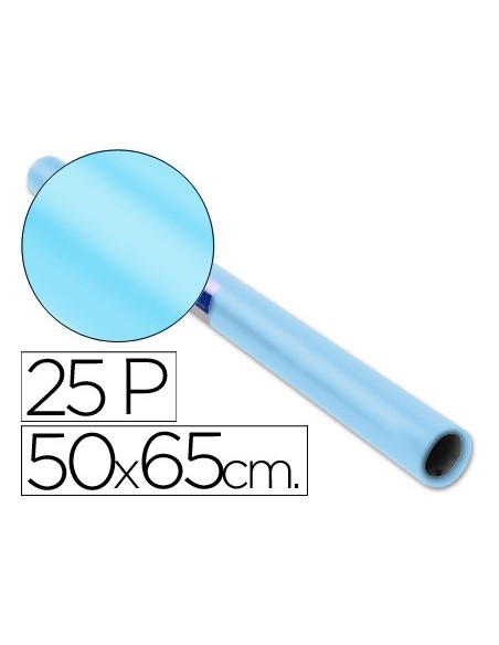 PAPEL CHAROL ROLLO CELESTE 25 H.50X65 CM
