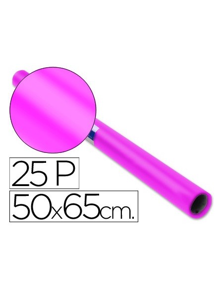 PAPEL CHAROL ROLLO ROSA FUERTE-25 H.50X65 CM