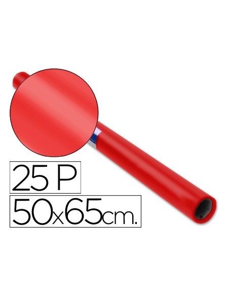 PAPEL CHAROL ROLLO ROJO 25 H.50X65 CM