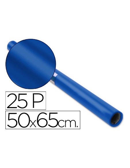 PAPEL CHAROL ROLLO AZUL COBALTO 25 HOJAS DE 50X65 CM