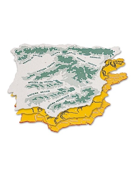 PLANTILLA PLASTICO MAPA ESPAÑA-BOLSA 3 22X18 CM